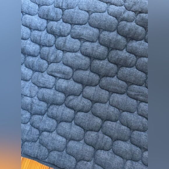 Crate and Barrel Fontaine Blue Pillowshams - Picture 3 of 6